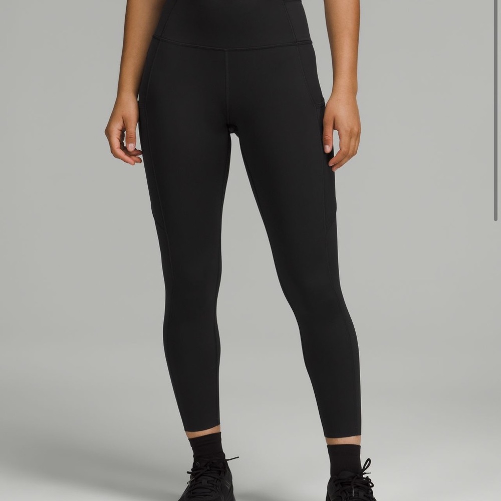 Brand new UNOPENED black high waist lululemon fast and free tights / leggings